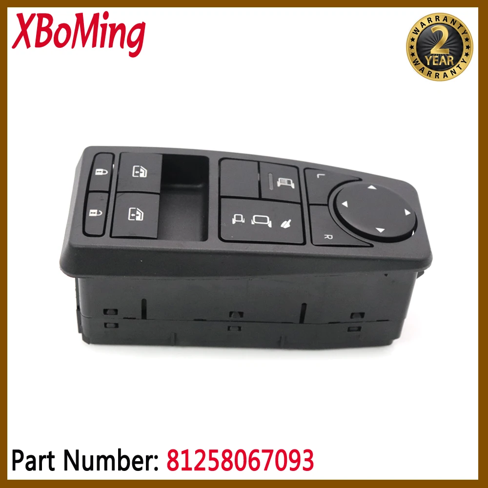 

Driver Side Car Power Window Master Lifter Control Switch 81258067093 81258067063 For MAN Truck Man TGS TGX TGL TGM LHD