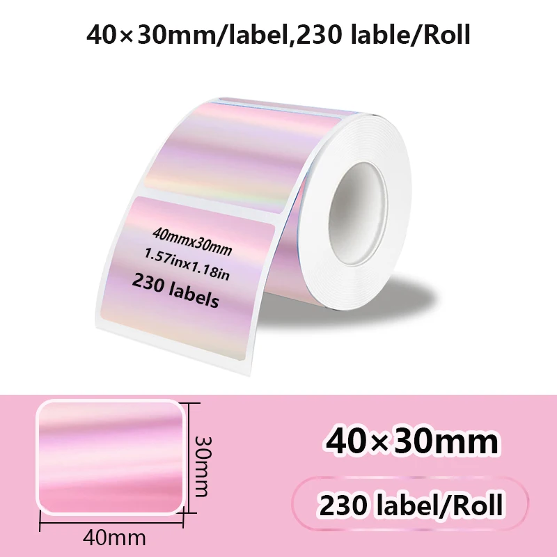 Self-Adhesive Thermal Labels Roll - 150pcs, 50x50mm