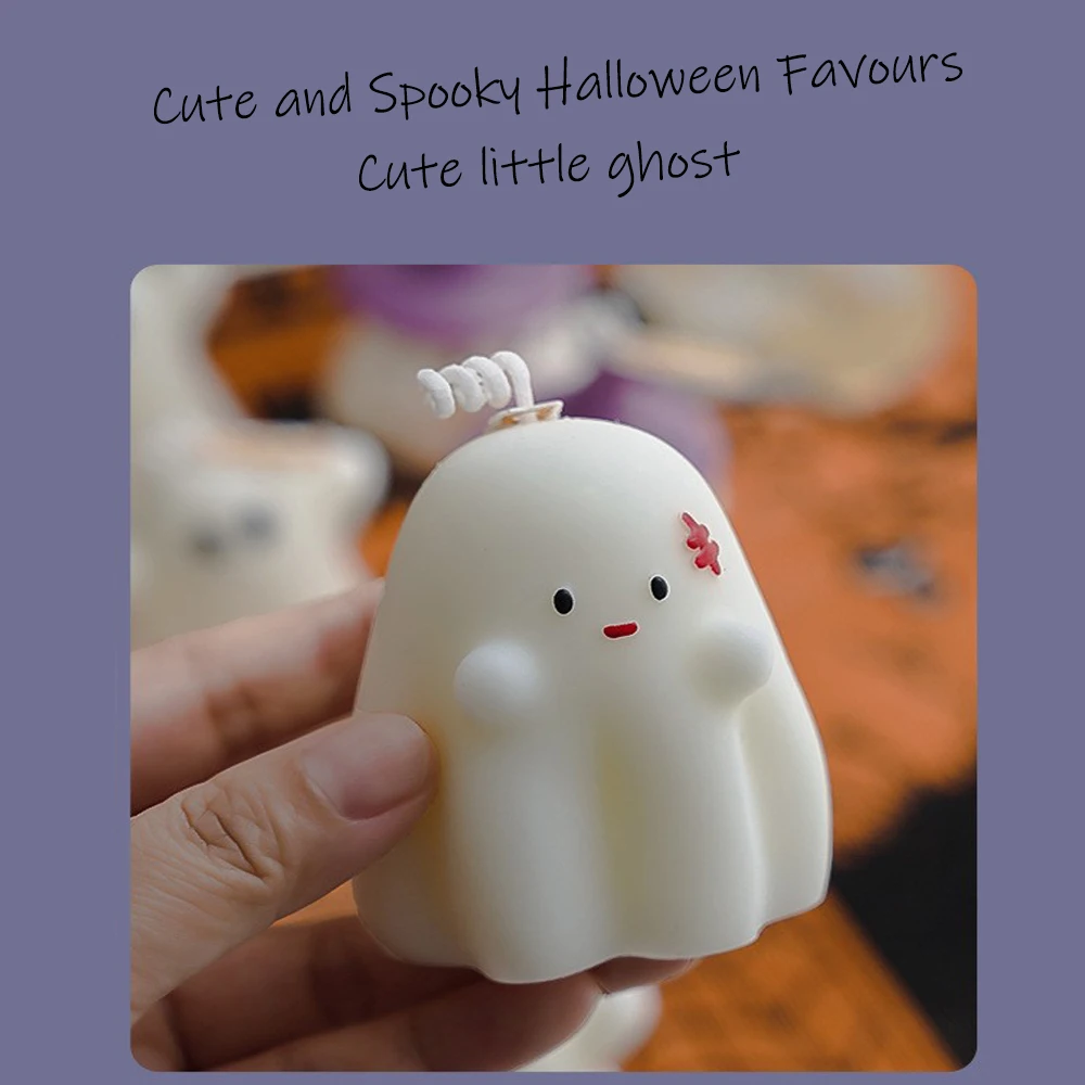 Halloween Ghost Candle Single Wick Jar Design Creative Ornaments Atmosphere Fragrance Candle Luxury Gift Party Desktop Decor