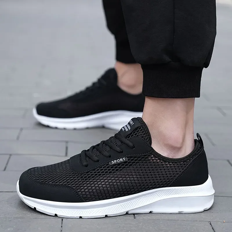 2024 Mesh Men Shoes Lac-up Casual Shoe Men Sneakers Breathable Lightweight Footwear Comfortable Sport Trainers Zapatillas Hombre