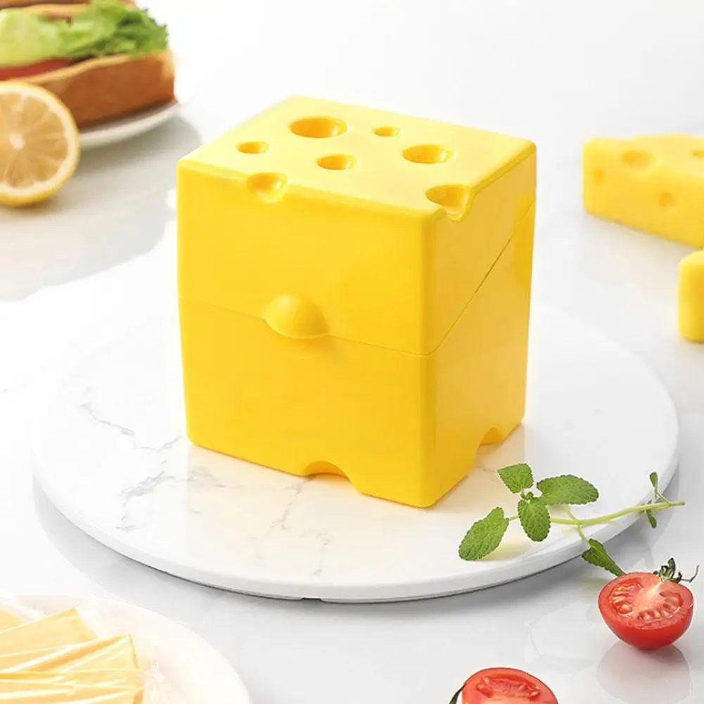 Cheese Slice Storage Box Crisper Refrigerator Storage Rack Clamshell Cheese Container Kitchen Gadgets Supplies