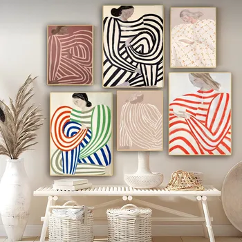 소피아 라인 걸 포스터, 자체 접착 아트 포스터, 방수 종이 스티커, 커피 하우스 바 포스터, 벽 스티커