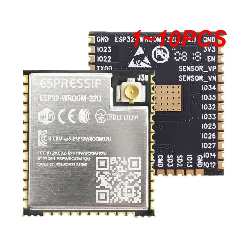 

1~10PCS ESP32-WROOM-32U-N4 -Fi+BT+BLE ESP32 Module IPEX antenna connector 32Mbits 4MB Flash Memory Espressif