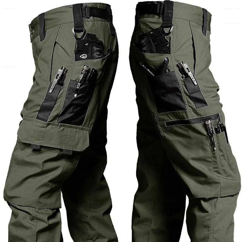 Men Multi-pocket Hooded Jackets Cargo Pants Outdoor Hunting Suits Waterproof Sets waterproof hiking jackets,waterproof jacket,waterproof coats