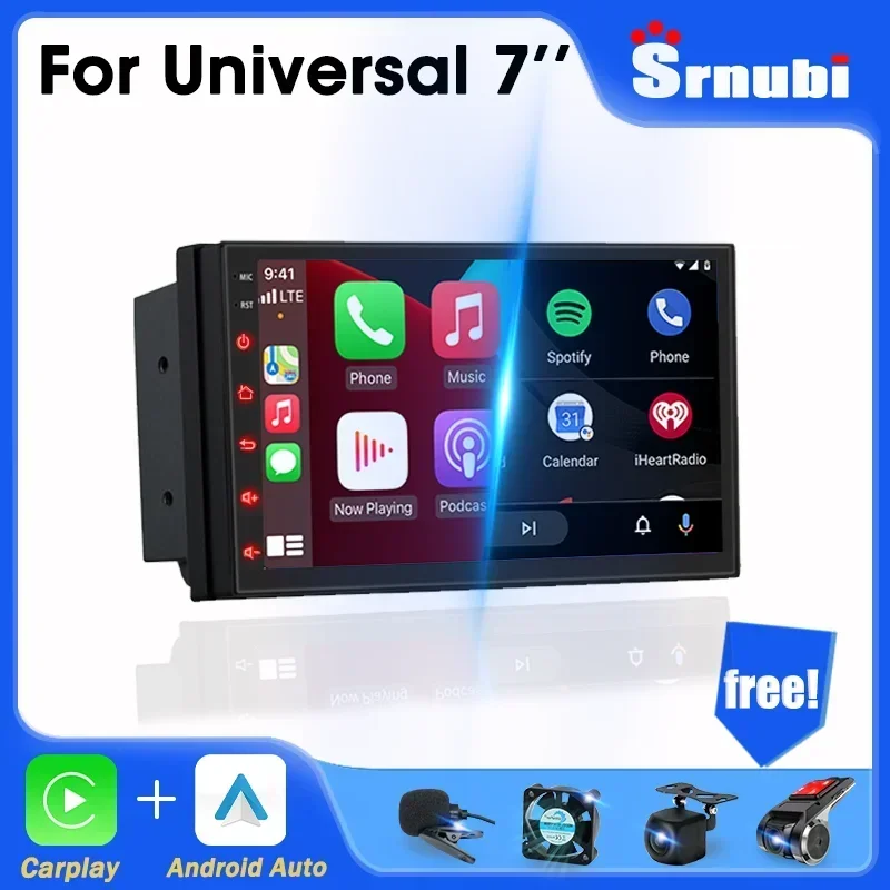 

Srnubi Android 12 Car Radio 7" Universal 2din Multimedia Player Carplay Stereo 4G GPS DVD For Lada Ford toyota CR-V Hyundai Kia