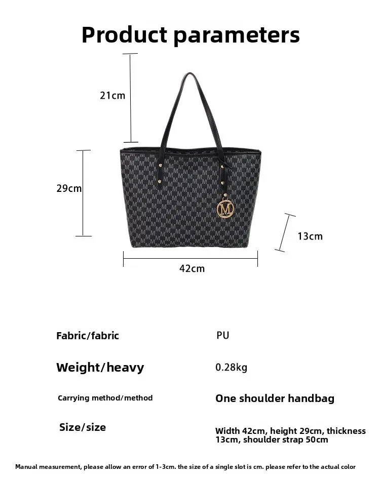 2026 New Large Capacity Women's Bag For Versatile Small Design Check Pattern Shoulder Tote Commuter Bag