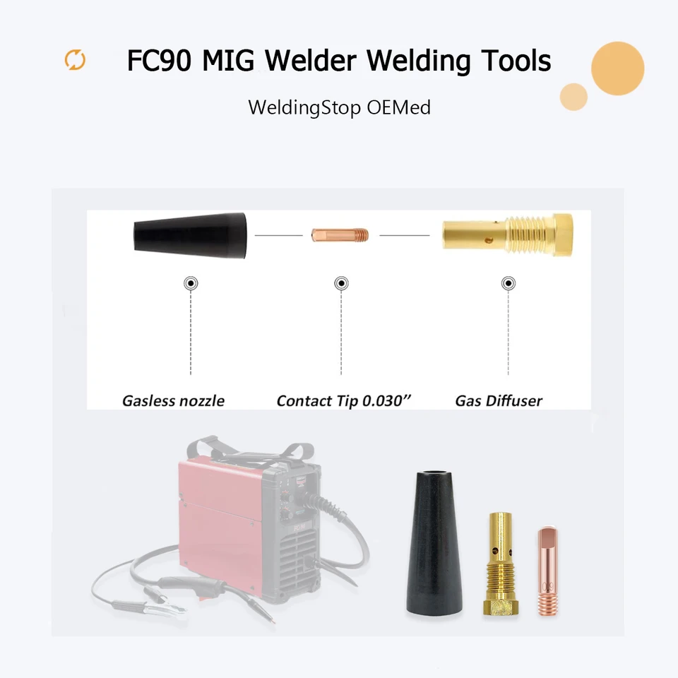 Buse Gaz De Soudage à Noyau De Flux - FDIT - Pour Torche De Soudage MIG