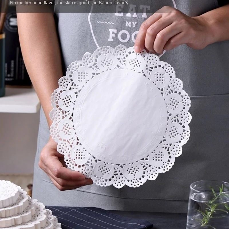 

150PCS Paper Doily Lace Various Sizes Food-grade Modern Decorative Add EleganceTo Crafts Coffee Cakes, Desserts Dining Tables