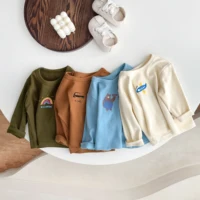 Autumn And Spring Newborn Infant Baby Boys And Girls Cotton Printing O-neck Long-sleeved T-shirt Kids Fashion Baby Clothing 4