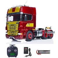 SALE 6x6 Customized LESU 1/14 RC Tractor Truck Metal Chassis Model Remote Control Cars Smoking Unit Lights Sounds Toy THZH1635 1