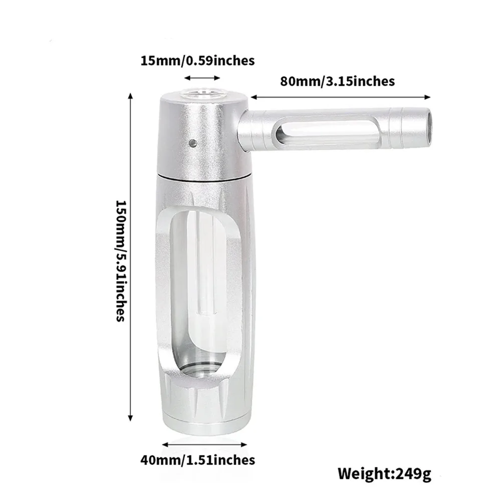 Glass Dry Burning Grass Smoking Pipe Kit Aluminum Alloy Hookah Shisha Pipes Tobacco Bowls Smoking Accessories Men Gadgets