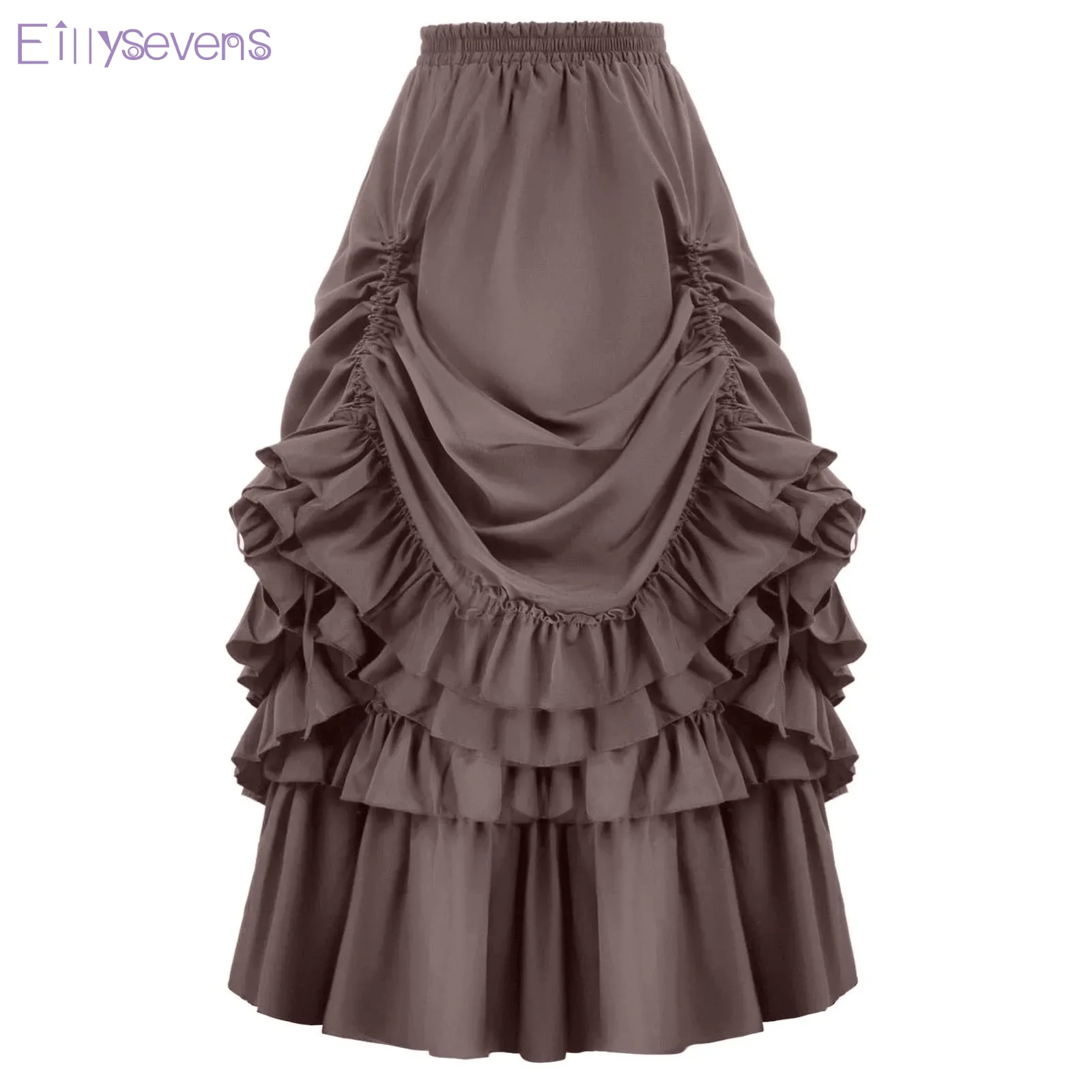 

Women's Irregular Pleated Skirt Medieval Spliced skirts European Retro Gothic Skirts Ruffled Swing dresses Halloween vestidos