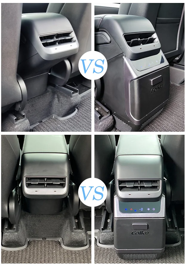 4.6L 12v 24v Compressor Refrigeration Car Refrigerator Can Be Heated and Cooled Special Design for Tesla Model Y Car Fridge
