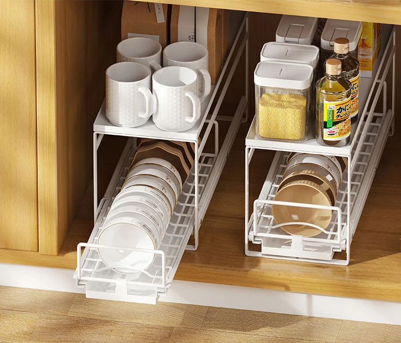 Bowl and Plate Storage Dish Rack Cabinet Small Cabinet Built-in