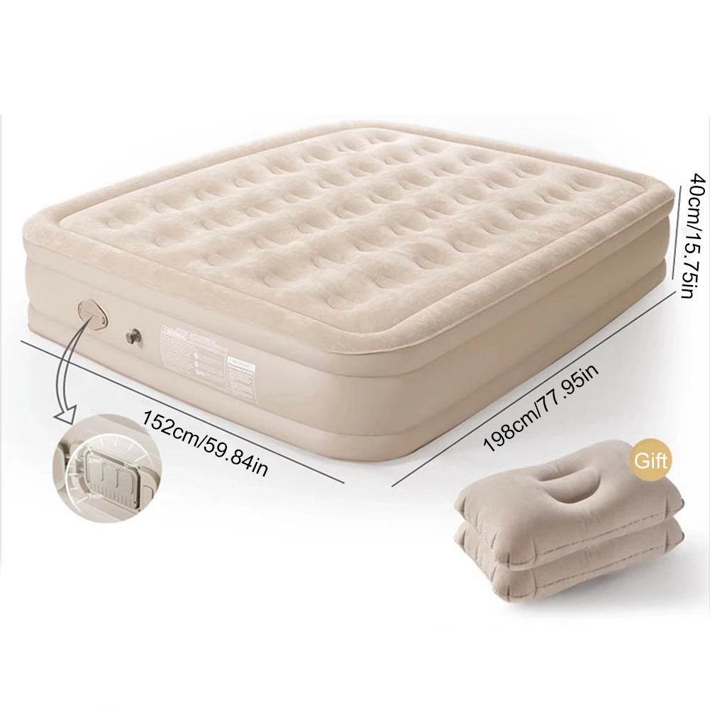 Inflatable Camping Mattress Air Pump Pillow Air Cushion Bed for Camping Tent camping sleeping pad