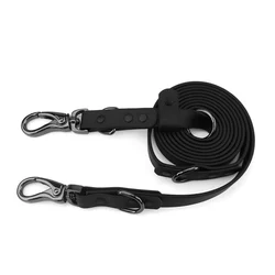 Premium Adjustable Waterproof Dog Leash with Dual Hooks for Enhanced Safety and Durability (Black)