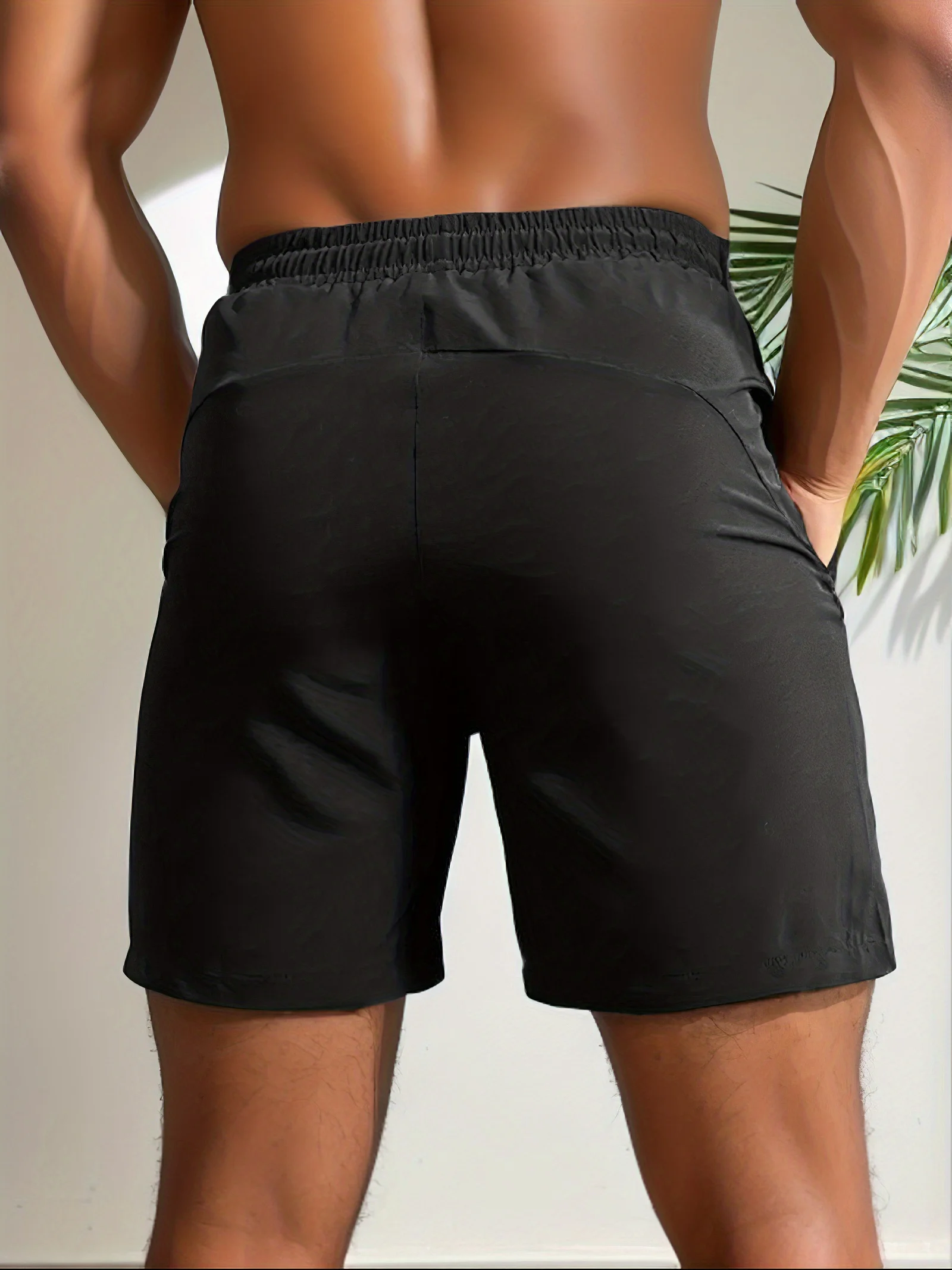 Herren-Unterteile für Sommer, Fitnessstudio, Workout, Laufen, Radfahren, schnell trocknende, atmungsaktive Sport-Shorts mit Kordelzug in der Taille, Ausgehen Outfit0428 – Detail 6