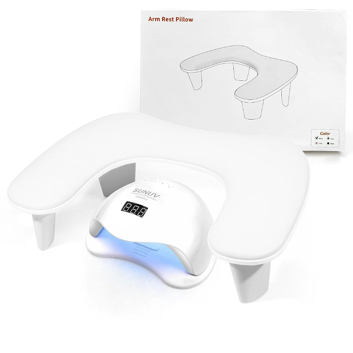 PU Leather Portable Tilt Design Nail Art Hand Pillow Hand Cushion Removable Stand Manicure Rest Pillow Manicure Tool