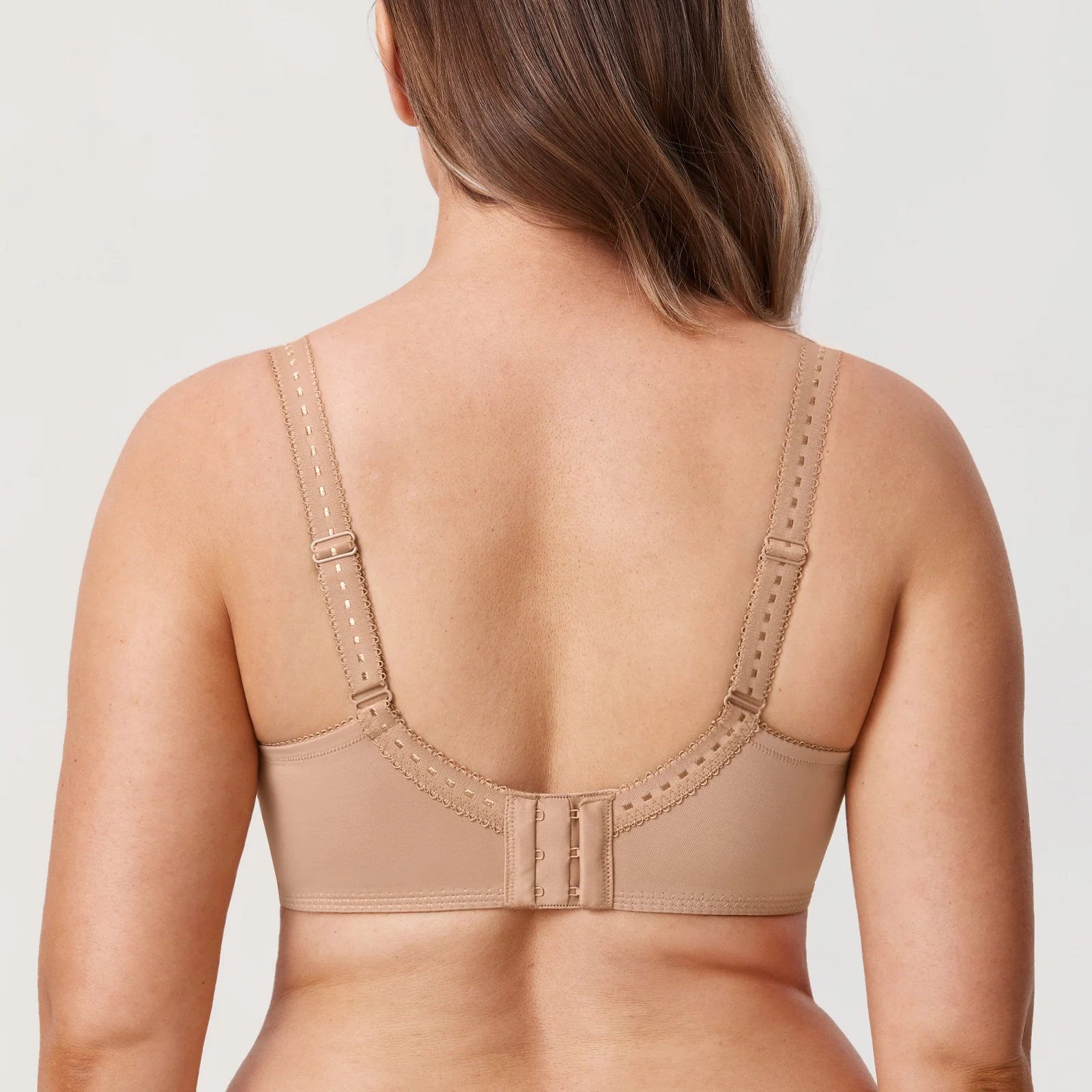 DELIMIRA Women's Full Figure Beauty Lace Non Padded Underwire Minimizer Bra Plus Size C D DD E F G H