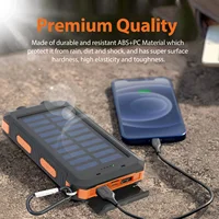 20000mAh Solar Power Bank Portable Solar Charger Waterproof Dual 5V USB Ports 2 LED Light Flashlight For Cell IPhone Outdoor - Image 3