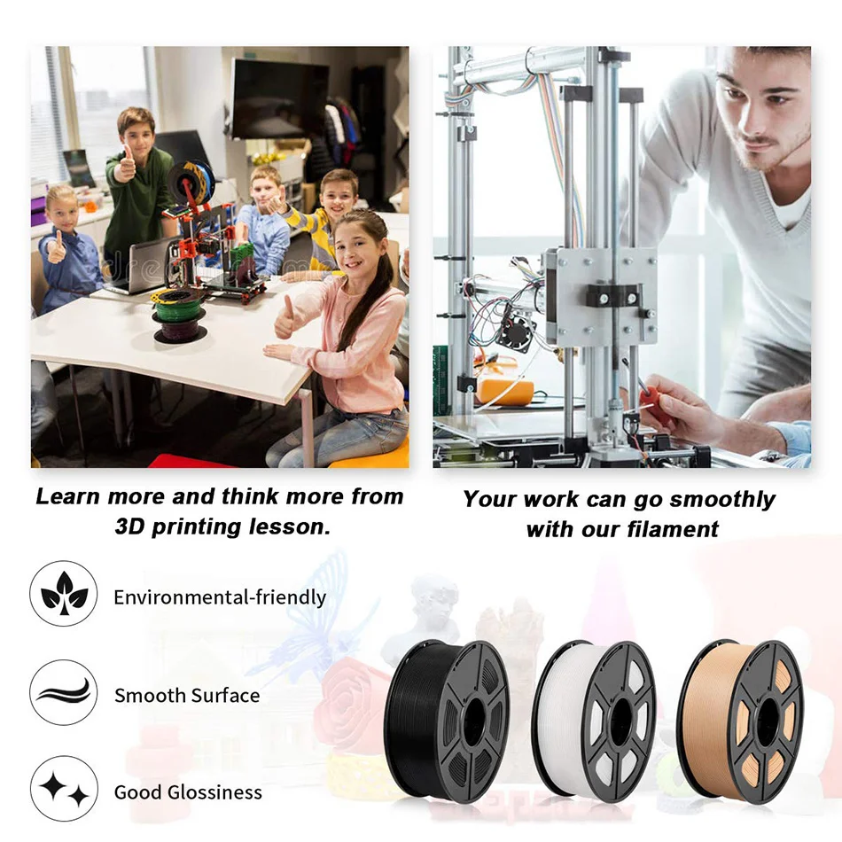 SUNLU PLA 3D Printer Filament 10 Rolls/Set PLA PLUS 3D Filament Bulk Sale 3D Printing Materials For 3D Pen best pla filament