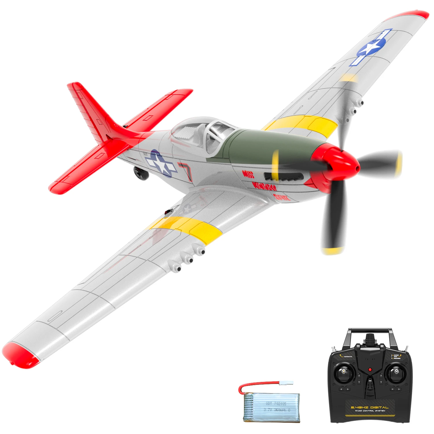 P51 Mustang 400MM RC Airplane 2.4G 4CH 6 Axis RTF One Key