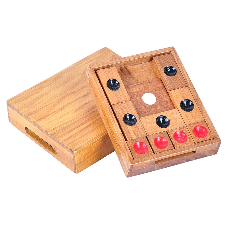 Wooden Sliding Block Puzzle Huarong Road Brain Teaser Logical Thinking Games For Kids And Adults Juegos De Mesa Divertidos 2