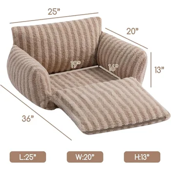 Cat Bed Fluffy Plush Mutifuctional Double-Layer Soft Pet Couch Orthopedic Sofa Nest Beds for Small Cats and Dogs, 3
