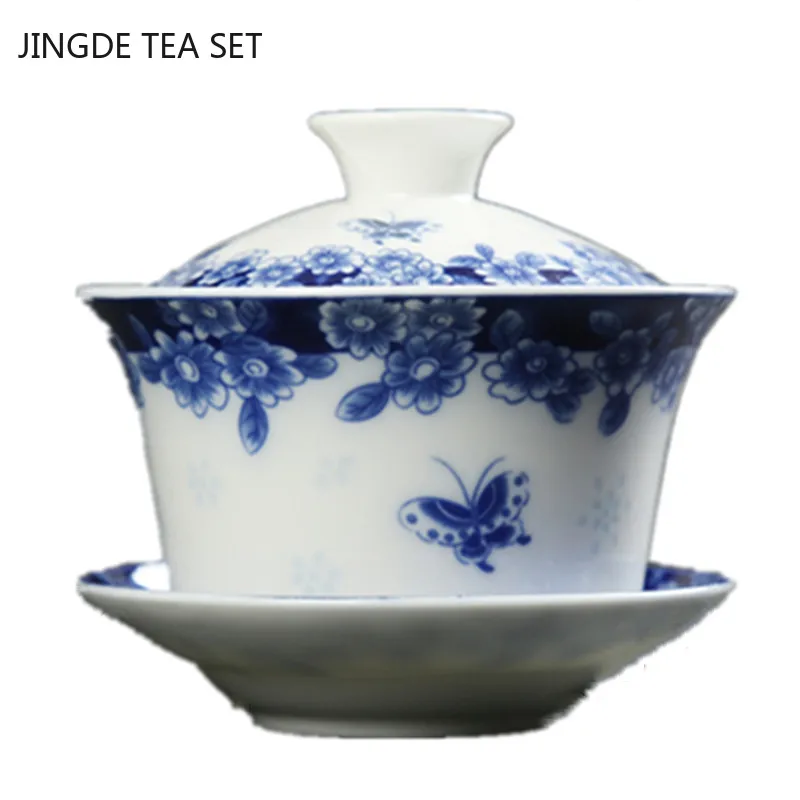 Retro Ceramic Gaiwan Tea Cup Handmade Tureen Chinese Portable Tea Bowl Personal Teacup Household Set Accessories