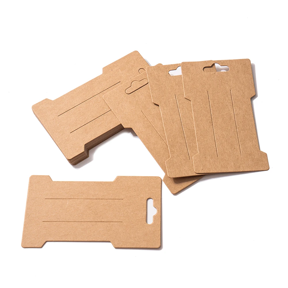 100 Cartes Présentoirs Blanches Pour Pinces à Cheveux - Carton 7x5.5cm - Pour Organisation Et Vente D'Accessoires Cheveux