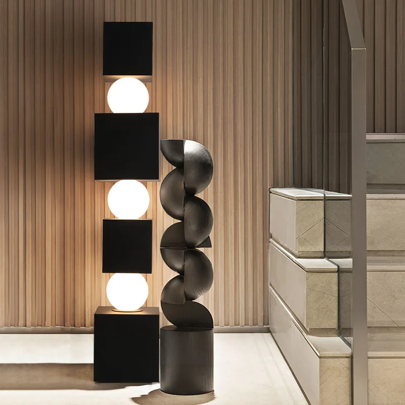 

Endless column laminated floor lamp ornaments