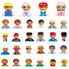 Big Building Blocks Family Police Education Compatible with DuploED Figures Farm Action Figures Character Toys For Children Baby 1