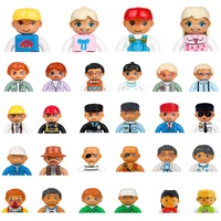 Big Building Blocks Family Police Education Compatible with DuploED Figures Farm Action Figures Character Toys For Children Baby 1