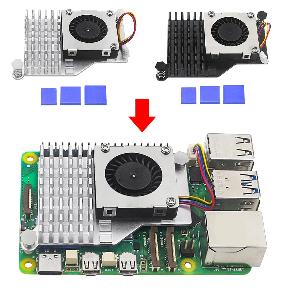 For Raspberry Pi 5 Active Cooler Official Fan Heatsink Compatible ...