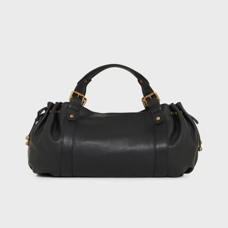 Women's Soft Pu Vintage Handbag Large Capacity New Fashion Solid Color Tote Bag Luxury Design Shoulder Bag For Everyday Style