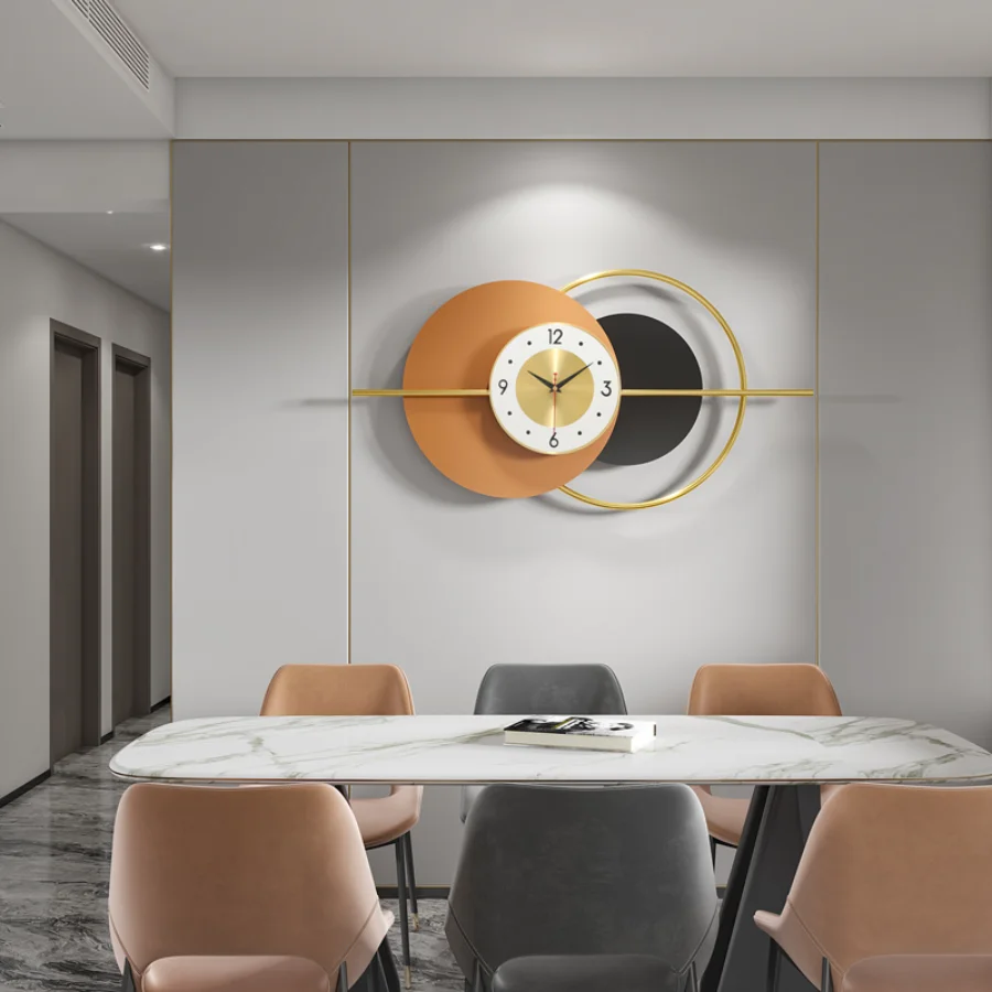 HomeWallClockDecorationQuartzArtBlackLivingRoomWallClock