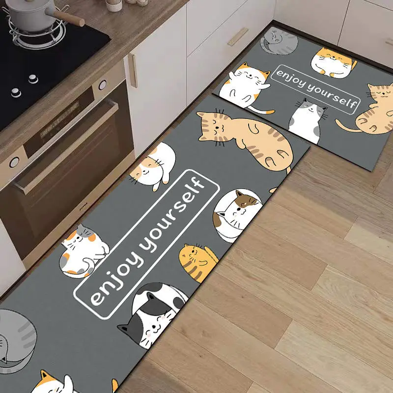 Thin Large Kitchen Mat Anti Slip Waterproof Oilproof Carpet Long Kitchen  Area Rugs Hallway Door Floor Mats Mall Entrance Doormat - AliExpress