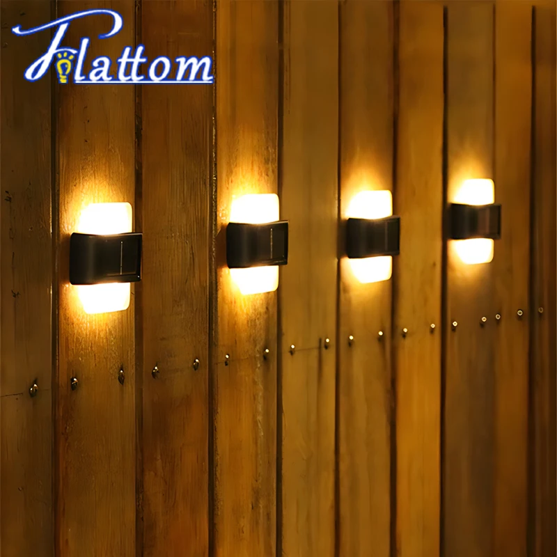 

Solar Wall Lamp Outdoor Waterproof Courtyard Landscape Decorative Lamp Garden Balcony Atmosphere Wall Washing Lamp