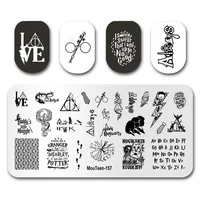 Nail Stamp MouTeen157 Magic School Full Cover Nail Plates Stamp King Manicure Set For Nail Art Stamping 1