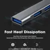 Universal 4 IN 1 USB-C HUB Aluminium Alloy High Speed Type-C Splitter Laptop PC OTG Adapter Computer For Xiaomi Accessories 4