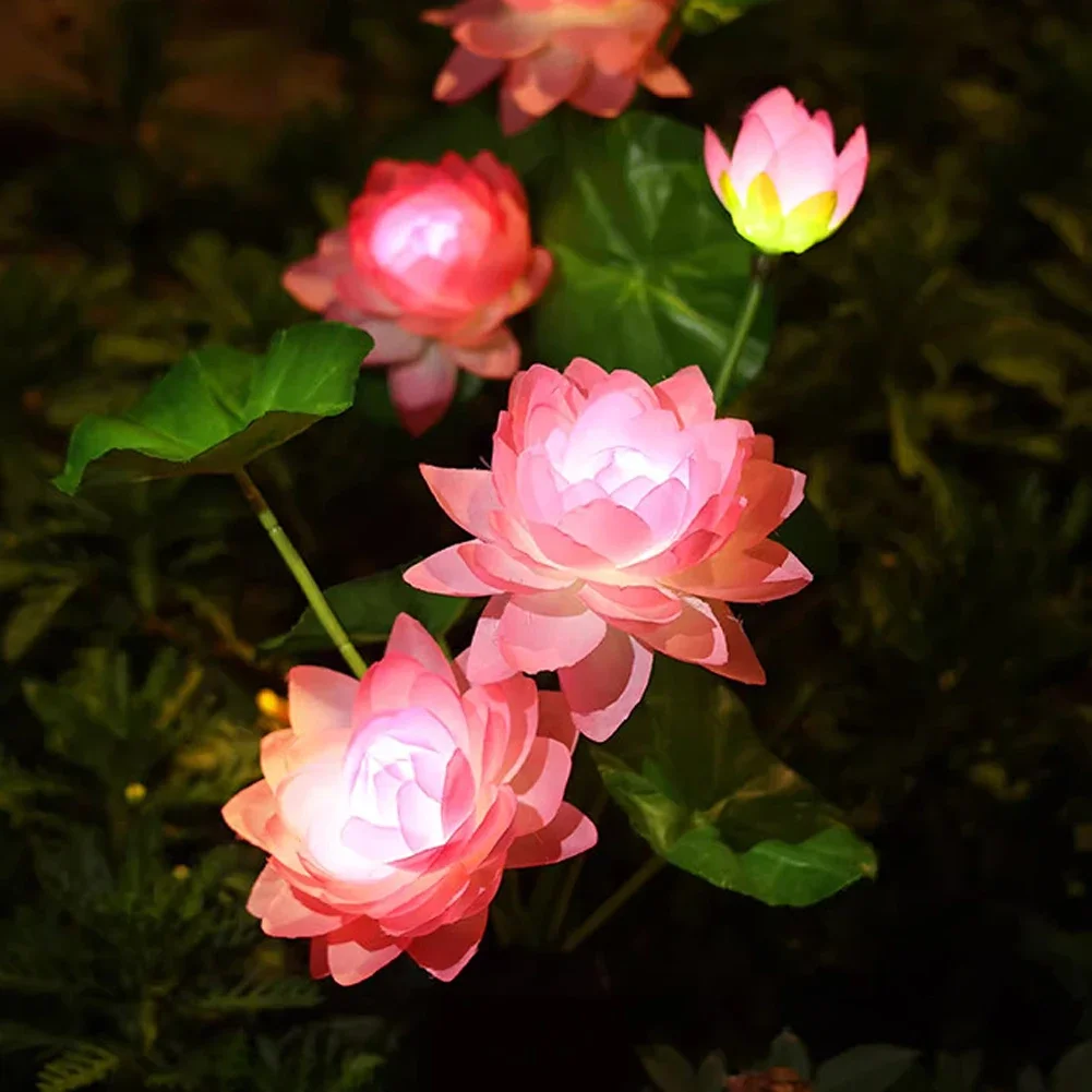 태양열 연꽃 잔디 조명 방수 조경 램프 (야외 잔디밭, 산책로, 정원, 파티, 마당 장)