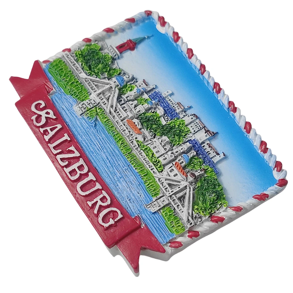 Salzburg Austria 3D Fridge Magnet Souvenir Gift,Resin Handmade Salzburg Refrigerator Magnet Home Decoration Collection
