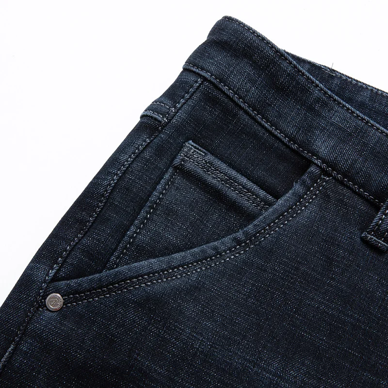 Winter Jeans Men Fleece Straight Cotton Denim Pants Oversize 46 48 50 52 Casual Trousers Plus Size Thicken Warm Autumn Loose 6