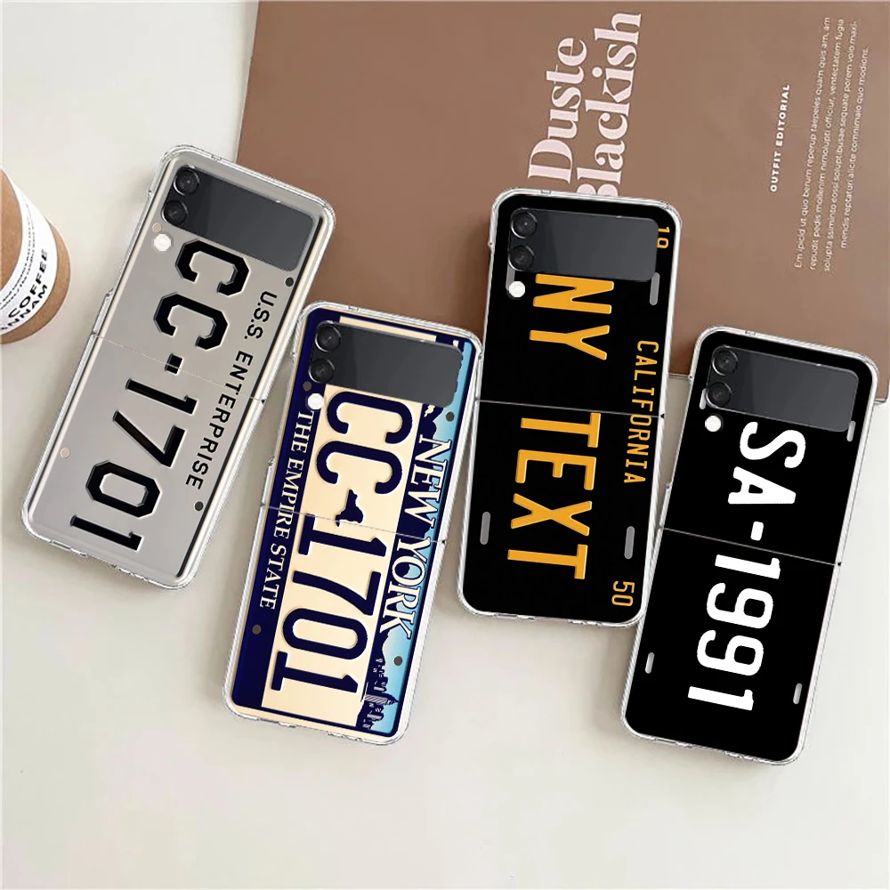 Vintage Humor License Plate Design Hard PC Transparent Phone Case