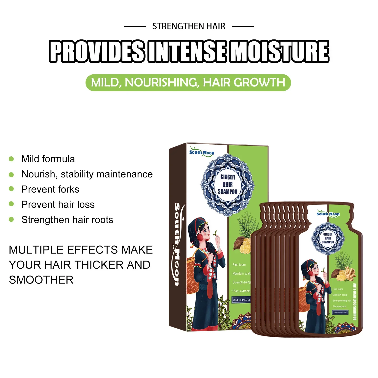 

Hair Regrowth Shampoo - Ginger Hair Growth Shampoo to Support Fast Hair Growth and Strengthen Hairs Roots hairs treatment