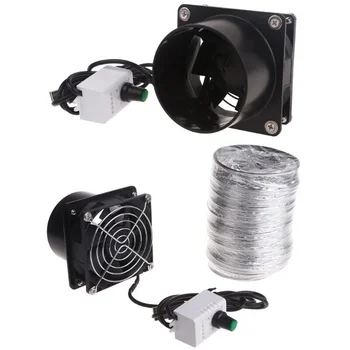 Smoke Absorber Fume Extractor Fan Pipe Duct Exhuast Fan With 1/3/6M Pipe Tub Ventilation Fan USB Adjustable Speed 1