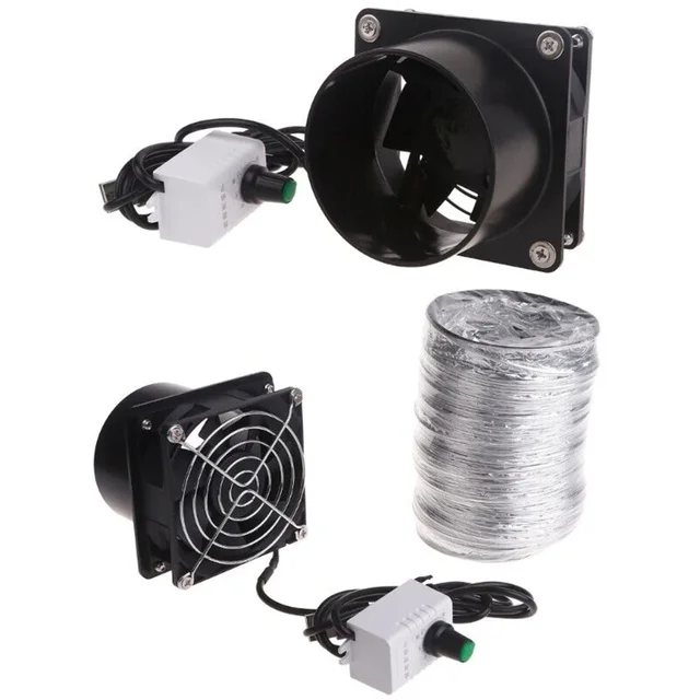 Smoke Absorber Fume Extractor Fan Pipe Duct Exhuast Fan With 1/3/6M Pipe Tub Ventilation Fan USB Adjustable Speed 1