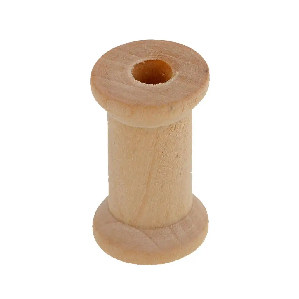 20 Pezzi Vintage In Legno Naturale Classico Bobina Bobine Vuote Di Filo Fai Da Te