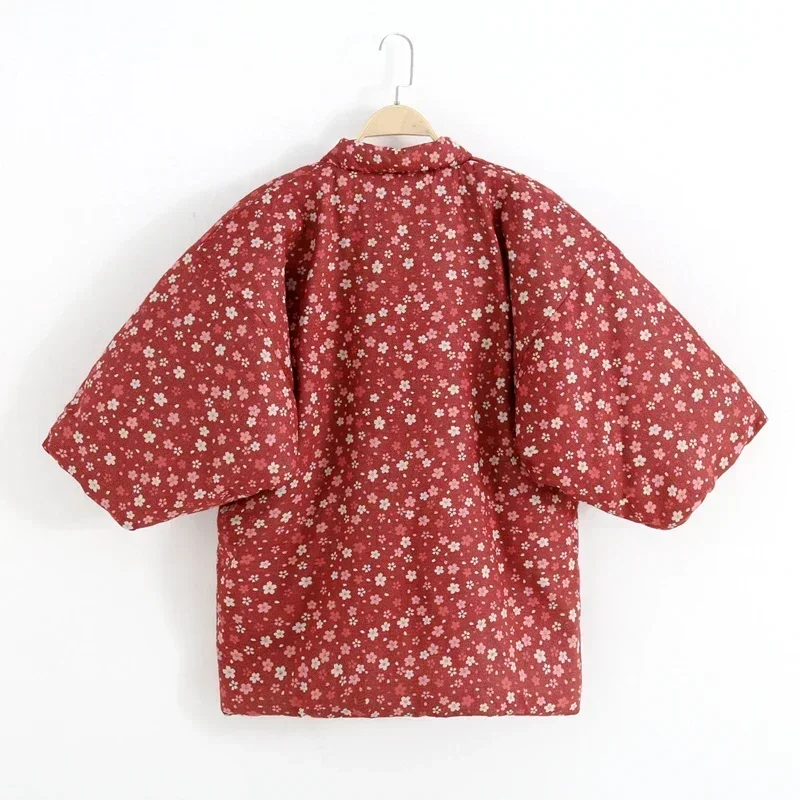 Japanese Kimono Japanese Kimono Cardigan Japanese Kimono Shirt Autumn Winter Hanten Jackets Women Japanese Kimono Lounger Homewear Pajamas Quilted Haori Cotton Padded Coat Asian Clothes