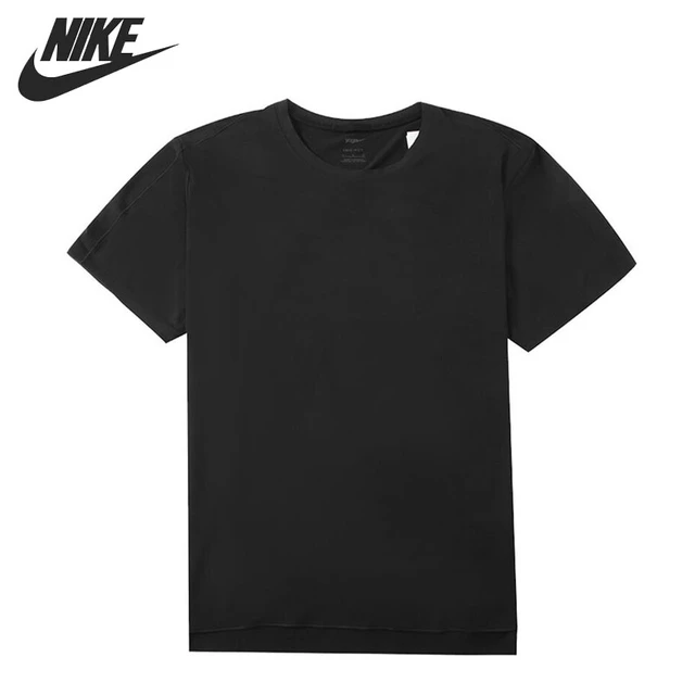 Nike Yoga Dri-Fit Solid Color Round Neck Short Sleeve Black DM7826